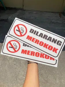 akrilik / stiker  dilarang meroko