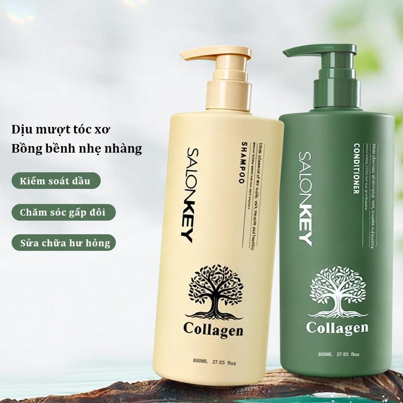  Dầu Gội Và Dầu Xả Salonkey Dung Tích 800ml Dành Cho Tóc Và Da Đầu Dầu Mượt Mà Và Kiểm Soát Chống Xoăn Cứng Dưỡng Ẩm Kiểm Soát Gàu Thích Hợp Sử Dụng Trong Salon 