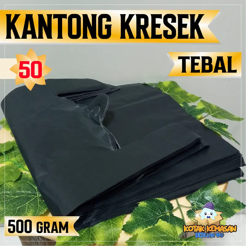 Isi 500 Gram Kantong Kresek Hitam Jumbo uk 50 kantong plastik kresek tebal hitam 0