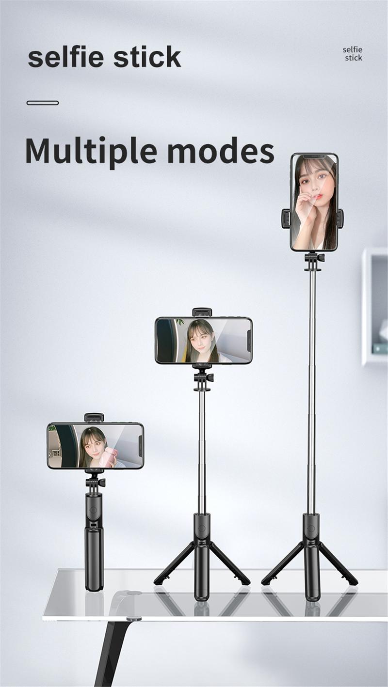 Product Introduction of Bluetooth Wireless Mini  Selfie Tripod Extendable Monopod Remote Shutter For iPhone Samsung Xiaomi Phone Holder 28