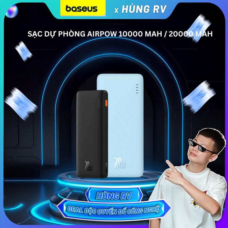 Baseus x Hungrv Baseus Cục Sạc Nhanh 20w 10000 mah 20000mah Cho iphone 15 14 13 12 Android