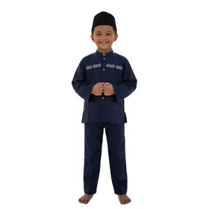 Produsen baju koko setelan anak laki laki muslim lengan panjang bordir al muttaqin collction