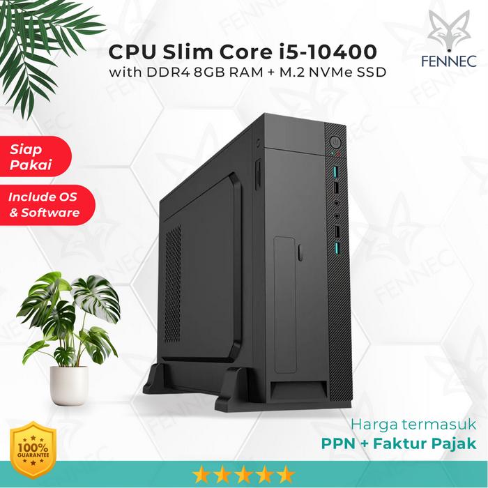 Gambar CPU PC Slim Intel Core i5-10400 Gen-10 RAM 8GB SSD Rakitan Office - SSD NVMe 128GB, Tanpa Harddisk dari Fennec PC Kab. Tangerang Tokopedia