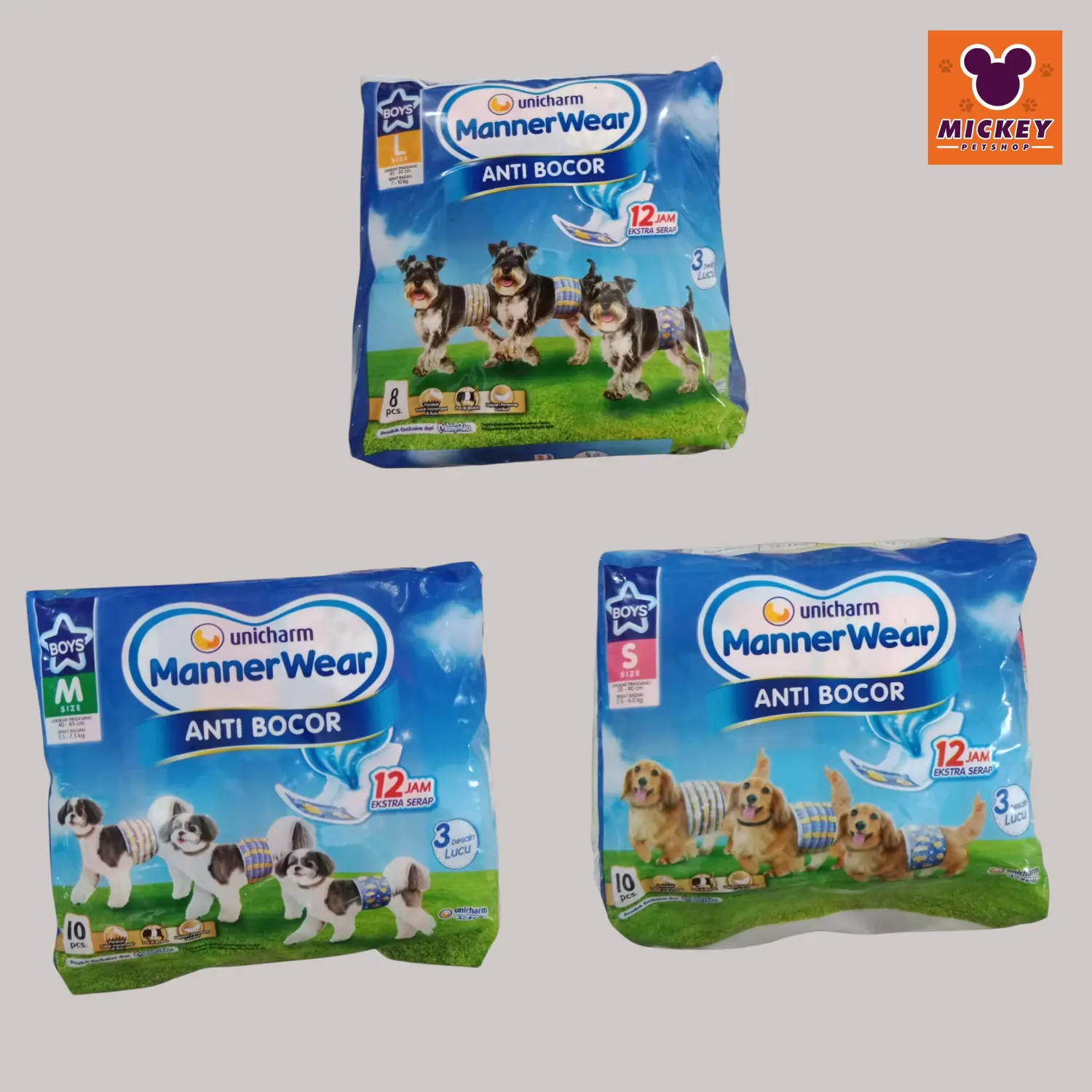 Popok Anjing kucing Manner Wear Boy Pack jantan banyak