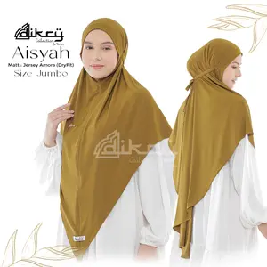 Dikry Collection - Aisyah Hijab Instant Syria Tali Big Size / Hijab Instan Bahan Jersey Amora / SIZE JUMBO