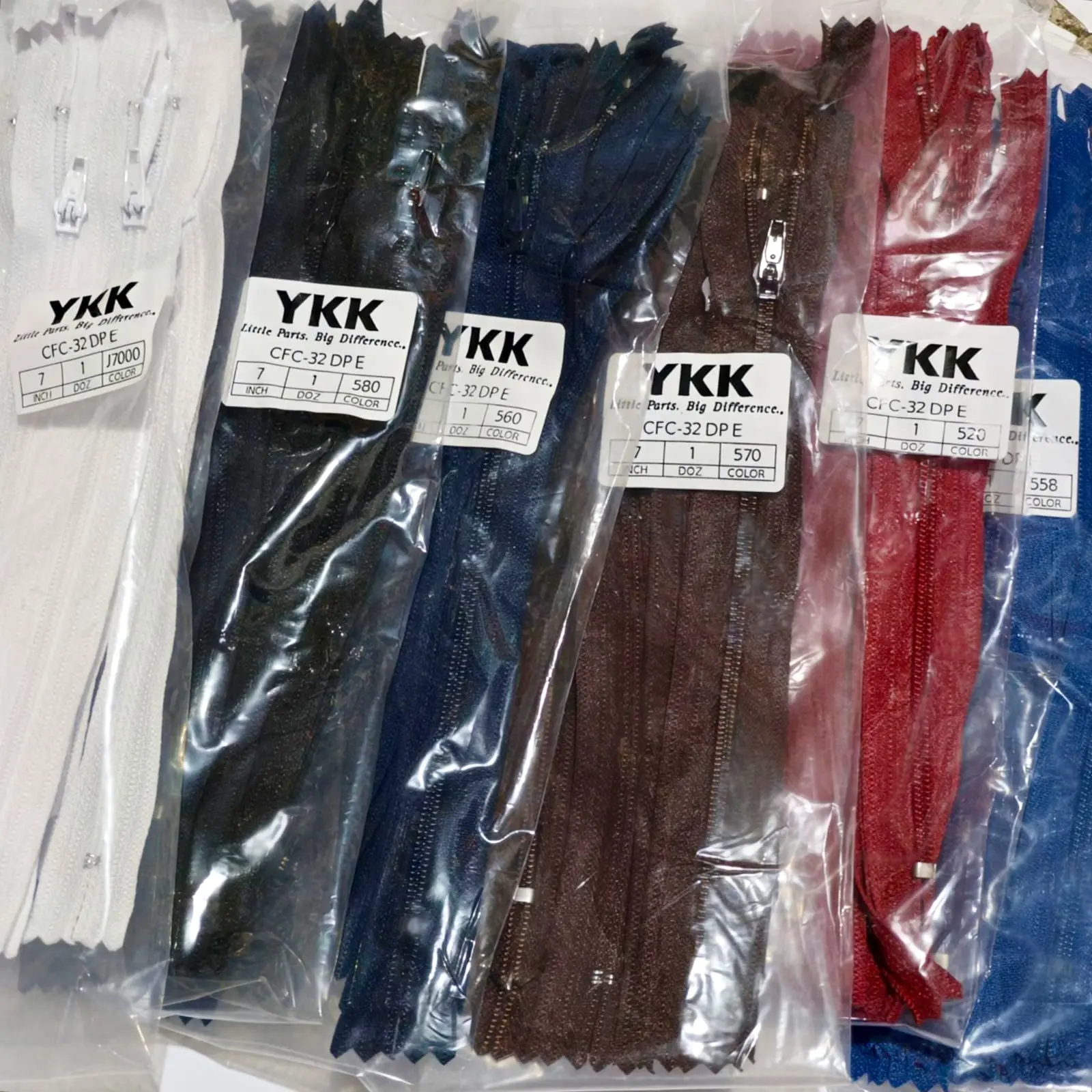 ISI 1 LUSIN 7 INCH RESLETING SLETING CELANA ORI YKK / RESLETING YKK 17,5 CM Aksesoris KEPALA CAT/PLASTIK