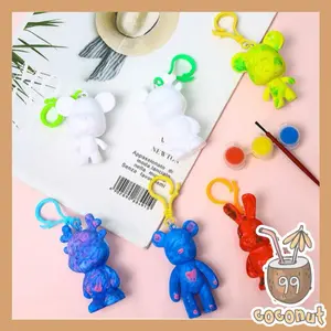 DIY Set Painting Melukis Gantungan Kunci Beruang Bear Keychain