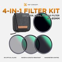 Gambar KNF Concept 49mm 4in1 Filter Kit ND4 ND8 ND64 ND1000 with Case Filter K&F Concept - 49 MM dari MACRO.id Kota Administrasi Jakarta Barat 2 Tokopedia