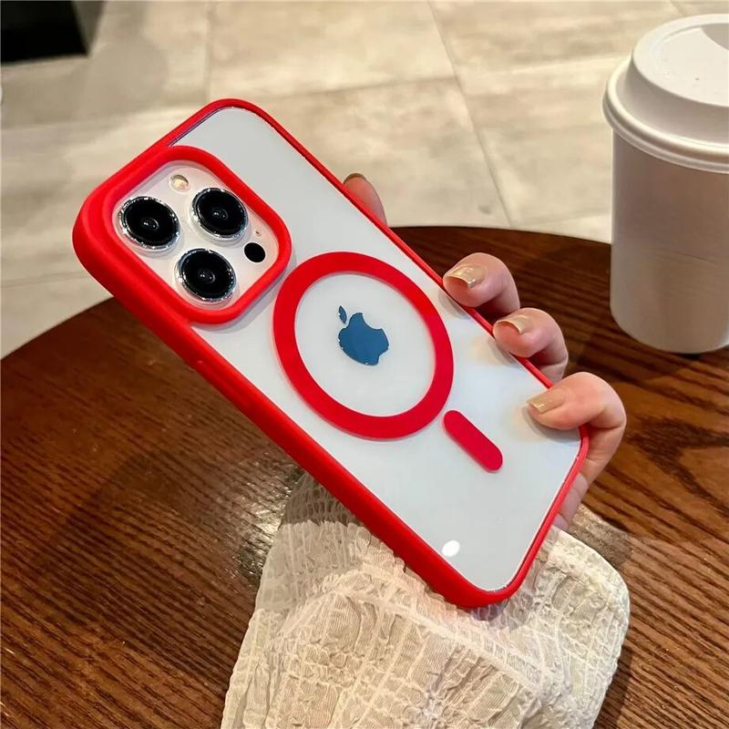 Product Introduction of Luxury Magnetic Wireless Charge For Magsafe Case for iPhone 15 14 Plus 13 12 11 Pro Max Shockproof Soft Transparent Bumper Cover 13
