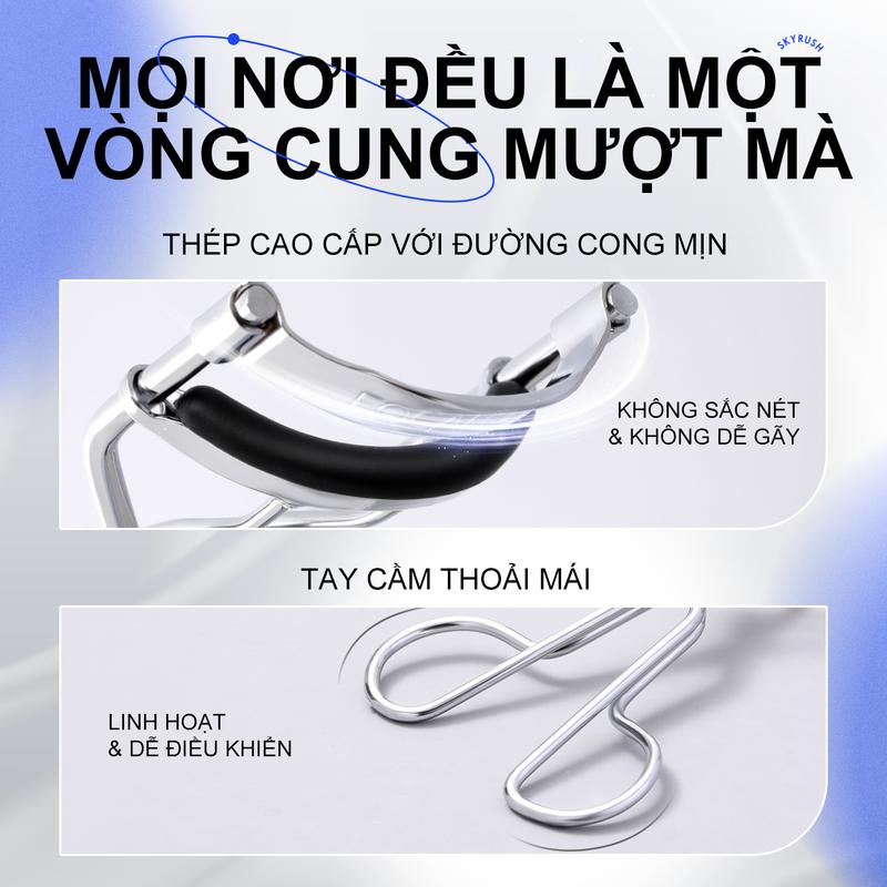 FOCALLURE #SkyRush Eyelash Curler Lasting Curl Dụng cụ trang điểm cầm tay 5