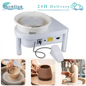 Alat Putar Keramik 350W Electric Pottery Wheel Mesin Meja Putar Tanah Liat Seni DIY