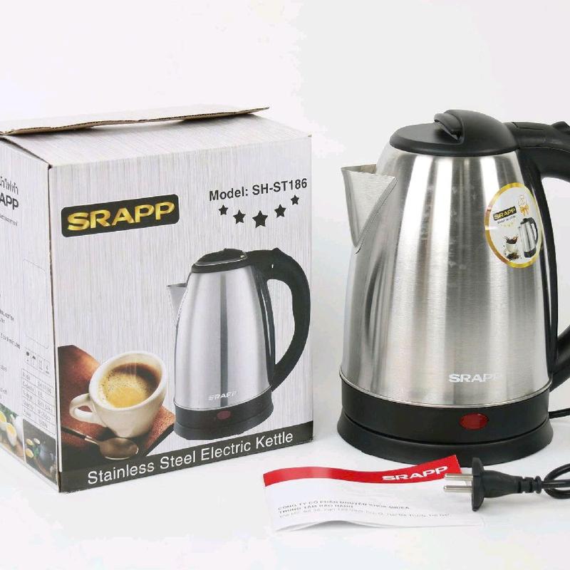 Ấm đun nước siêu tốc inox SRAPP 1.8 lít, công suất 1.500w
