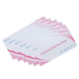 Paket 5 Ovulasi LH Kesuburan, 5 strip Test Kesuburan Pink, Dukungan Hamil Promil 24 bulan