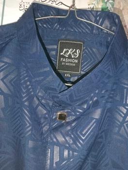 Product Review of Kemko sultan atau  Koko tangan pendek  Atasan Pria Dewasa motif etnik depan kancing vareasi bahan  Katun embos berkualitas terbaik Nyaman di pakai Baju Hitam from t**a 2