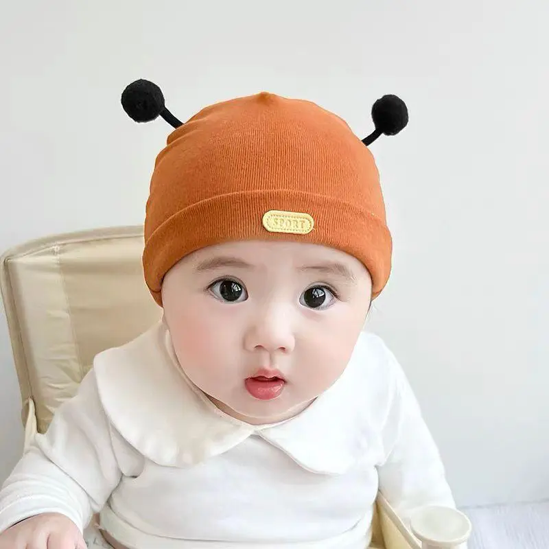 Mũ Sơ Sinh, Chất Liệu Bông Mềm, Thiết Kế Hình Ong Hoạt Hình Dễ Thương, Mũ Len Cho Em Bé, Ấm Áp Mùa Thu Đông, Thích Hợp Cho Bé Trai Và Bé Gái Trẻ Sơ Sinh, Mũ 4