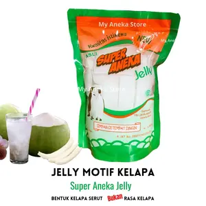 Jelly motif KELAPA merk Super aneka jelly / jelly puding /jelly bobba