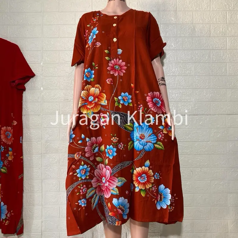 [Sesawi] Daster Alana 04 LD 120 Label Hitam bunga busui | baju santai wanita | baju tidur wanita Bumil Cantik Kancing Motif Menyusui Nyaman Rayon Ibu 5