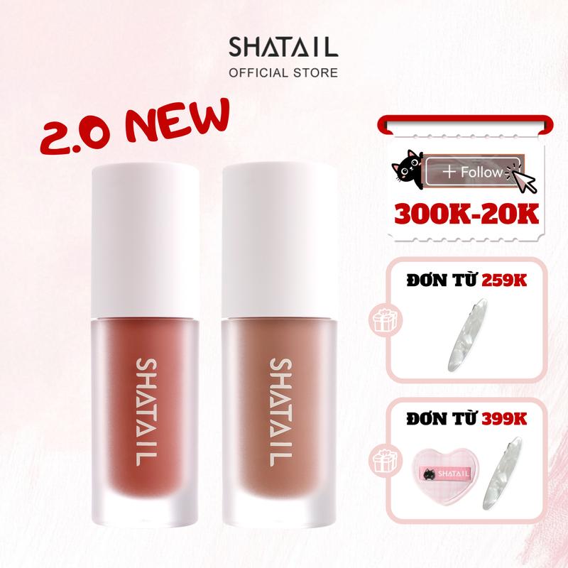 Lớp bóng dưỡng ẩm Dầu dưỡng/ Son bóng môi son moi Shatail (5 màu) Mã màu: Rose (4ml) Cosmetic Mỹ Phẩm lipgloss
