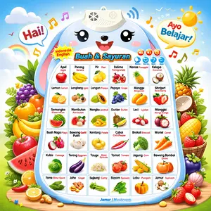 Mainan Edukasi Suara Interaktif Belajar Buah dan Sayur Untuk Perkembangan Anak