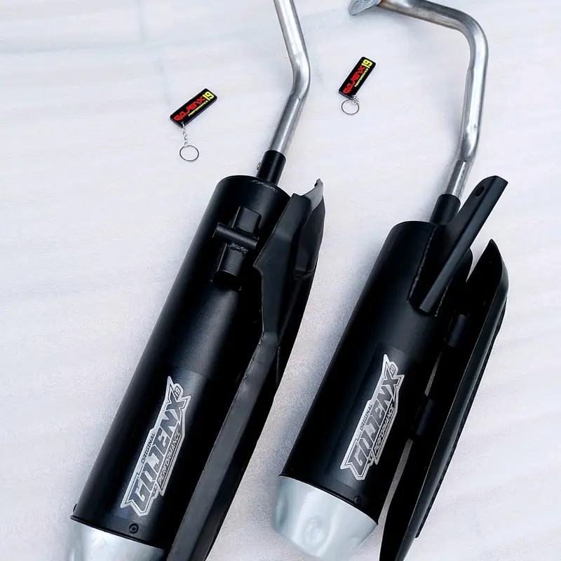 Knalpot Motor Matic GOJENX19 Performance Type SR-02 Beat,Vario,Scoopy,Pcx,Mio,Aerox,Nmax,Spin,Nex,Skydrive,Skywave Hitam Coating Suara Bass Adem Motorcycle 2