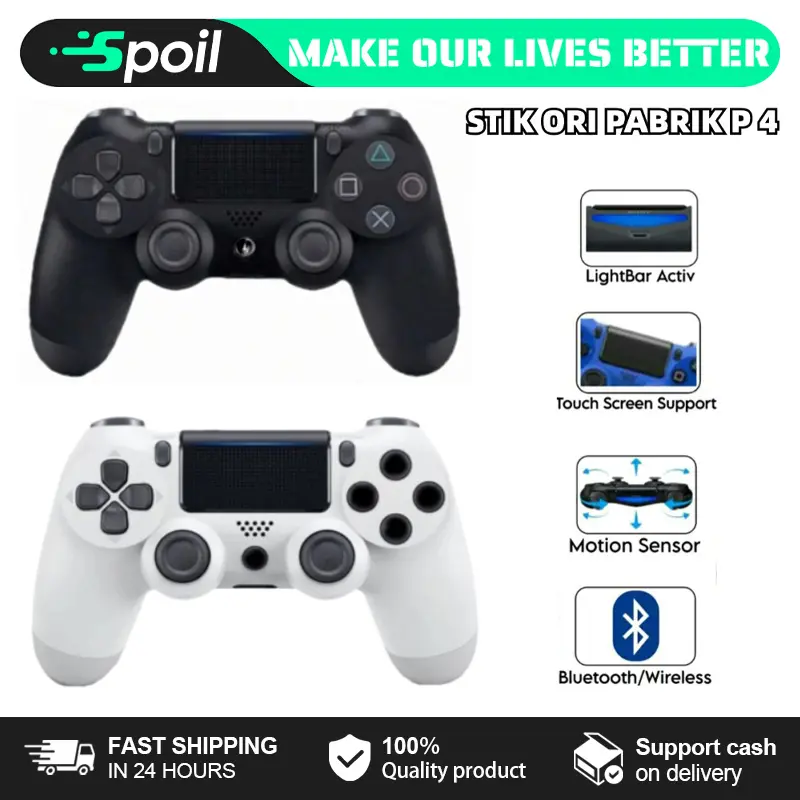 Wireless Gamepad Stick Controller LED Original Free Charger For P4 Touch Bar Controller 0