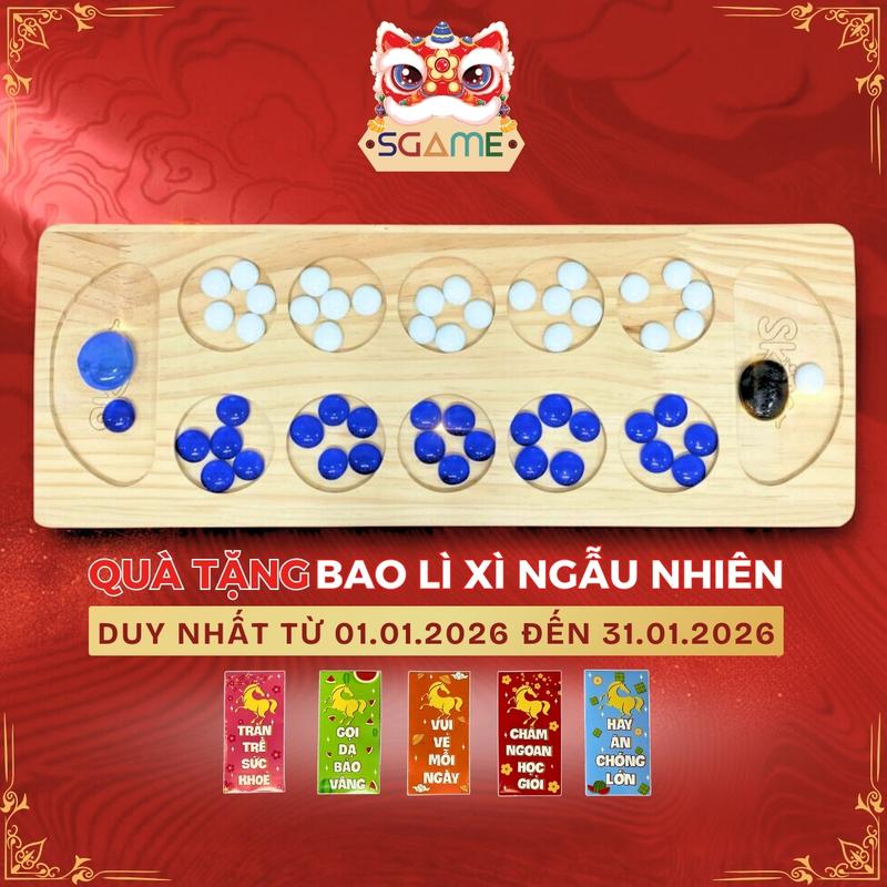  Bộ Ô Ăn Quan Trò Chơi Dân Gian Chất Liệu Gỗ Thông Tự Nhiên - SKIDS 