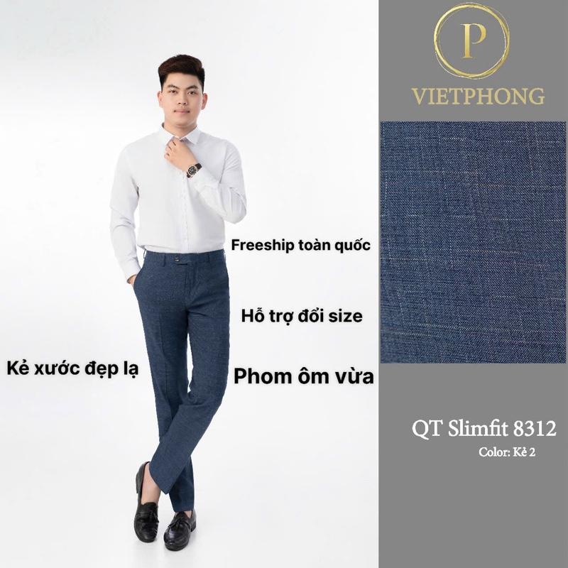 [Cao cấp] Quần tây nam slimfit 8312 kẻ xước  menwear