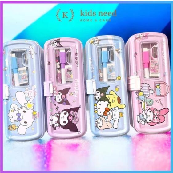 Pensil Case Kaleng Rantang 3 Susun Ada ISI / Kotak Pensil Sleting / Tempat Pensil Kaleng White Board Karakter Kuromi Lucu Stationery 3