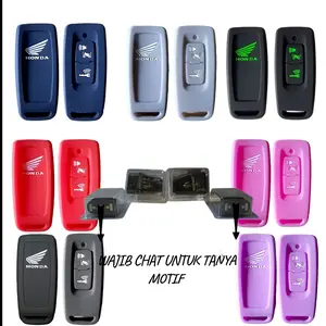 Casing Kunci Pintar Sepeda Motor dan Mobil Silikon Honda Warna Warni