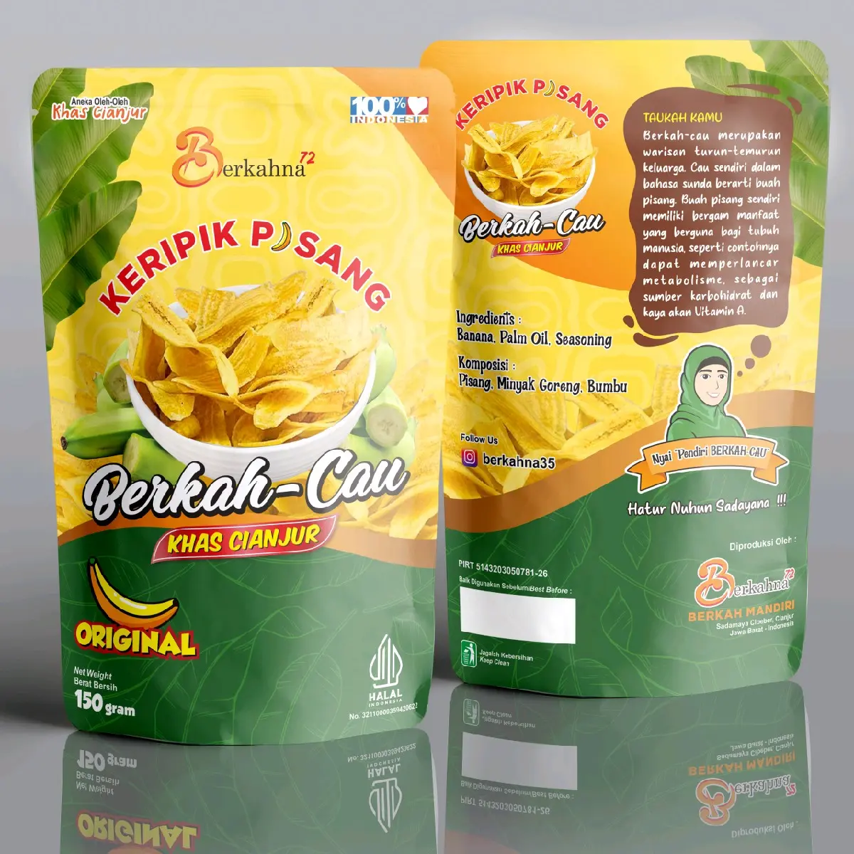 KERIPIK PISANG BERKAH-CAU/BERKAHNA ORIGINAL KHAS CIANJUR