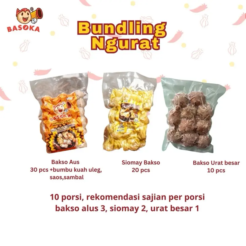 Bundling bakso Urat frozen malang 10 porsi