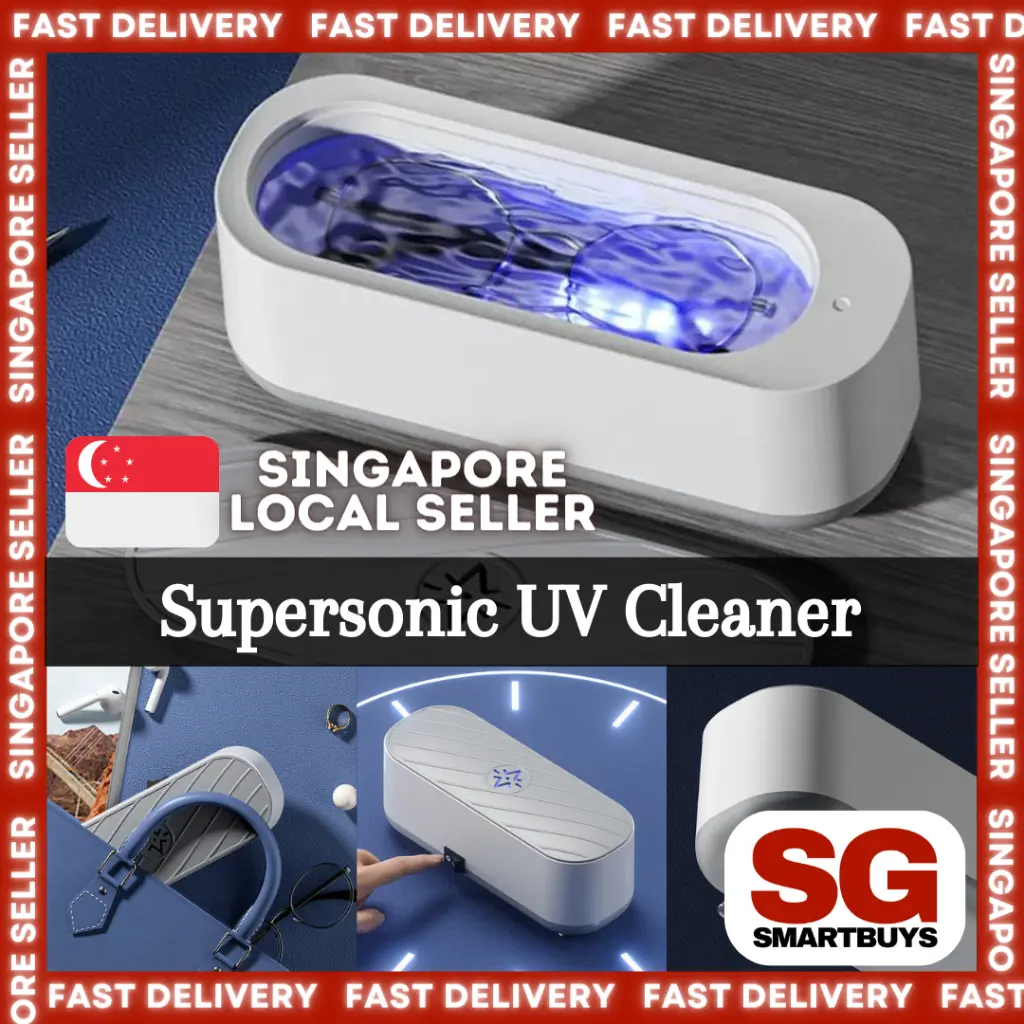 [SGSMARTBUYS] Wireless Supersonic UV Light Cleaner Sterilizer Box Cleaning Box Ultrasonic Vibration Cleaner