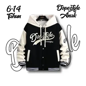 JAKET ANAK LAKI LAKI PEREMPUAN DOPESTYLE USIA 6 7 8 9 10 11 121314 TAHUN JAKET BASEBALL VARSITY ANAK