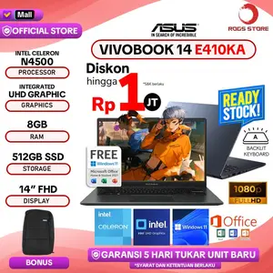 ASUS VivoBook Go 14 Intel N4500 8GB 512GB SSD W11+OHS 14"FHD -E410KA/E410