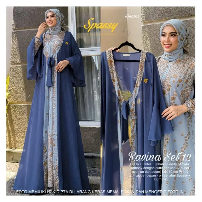 Ravina set  / Ravina set 2/ Ravina set 4 / Ravina 11 / Ravina set 12 / Ravina set 13 / Ravina set 15 / Ravina set 16 / gamis set hijab 3