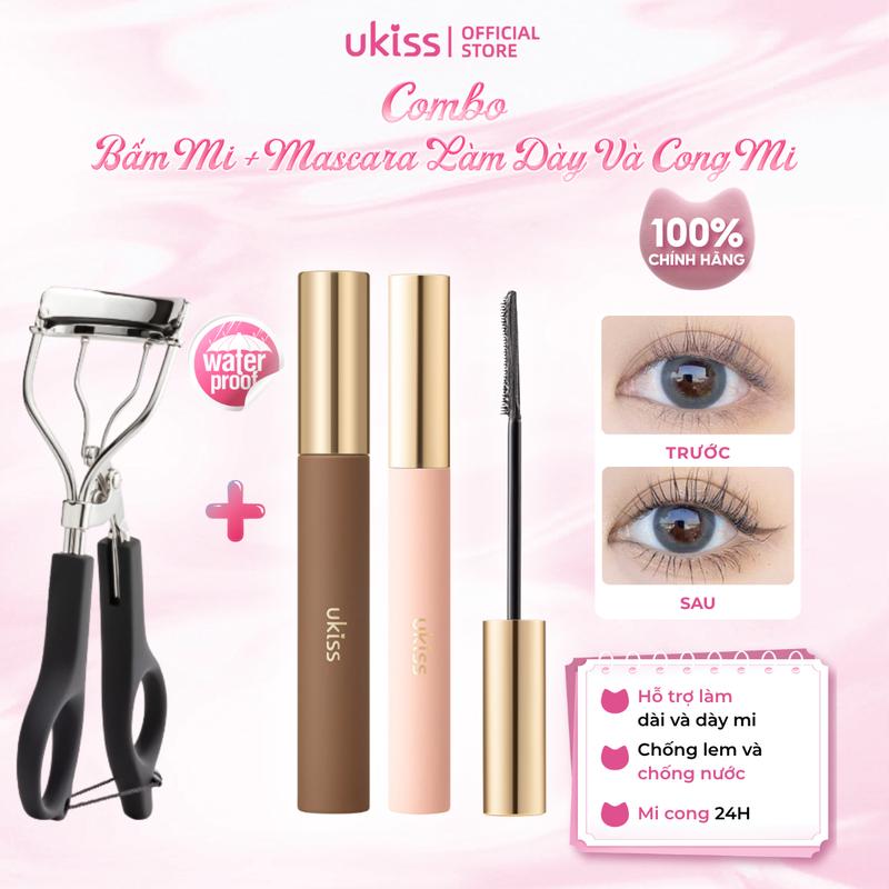 Combo 01 Kẹp Mi Góc Rộng - Kèm Đệm Thay Thế + 01 Mascara Làm Cong - Dài Và Dày M