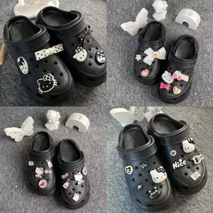 pin sandal Hot Kartun logo mode shoe charms DIY< merek trendi sandal >pin Pengait Cantolan Sepatu Tempelan Akses sepa