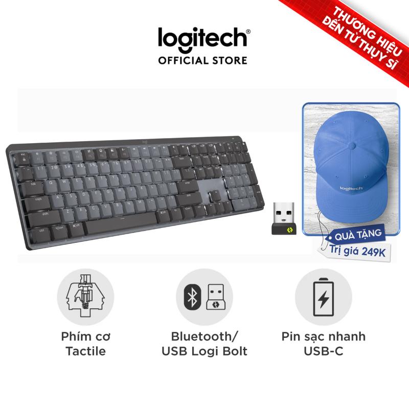  Bàn phím cơ không dây Logitech MX Mechanical – Tactile chiếu sáng nền sạc USB-C mac OS | Win 