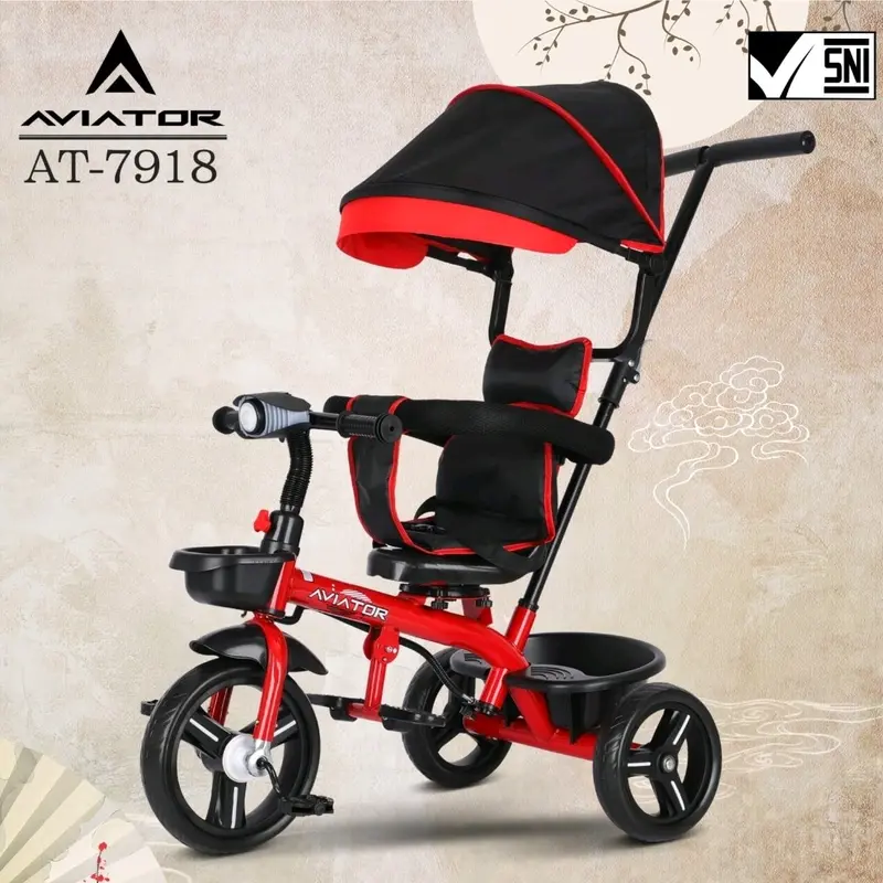 Stroller Sepeda Anak Roda Tiga Aviator AT-7918 Tricycle AT7918 AT 7918 3