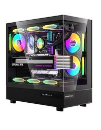 Gambar FPMAX Diamond Z8 - Modern Aesthetic Panoramic Tempered Glass Mid Tower ATX Gaming Case I - Black  dari Duta Mandiri Infokom Kota Administrasi Jakarta Pusat 2 Tokopedia