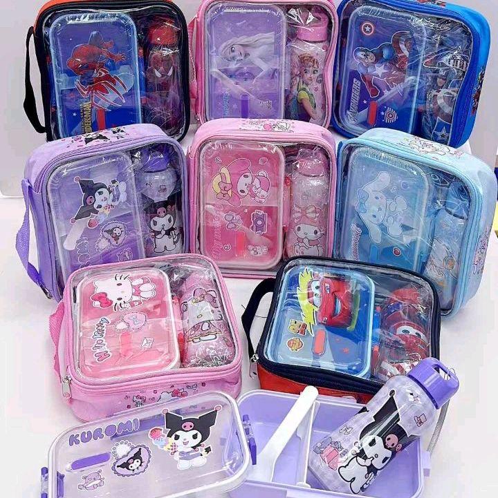 Tempat Makan Set/Lanch Box Set /Tempat Bekel Set/Lanch Box Set Karakter Kitchenware 3