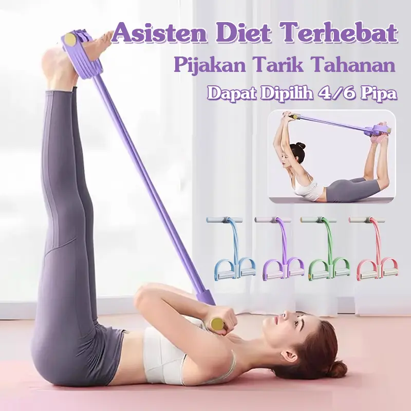 【COD】RIFOAMXN Multifunction Pedal Resistance Band, Elastic Pull Rope Fitness, Full-Body Workout at Home Gym, Exercise Sit-up, Yoga, Abdominal Training