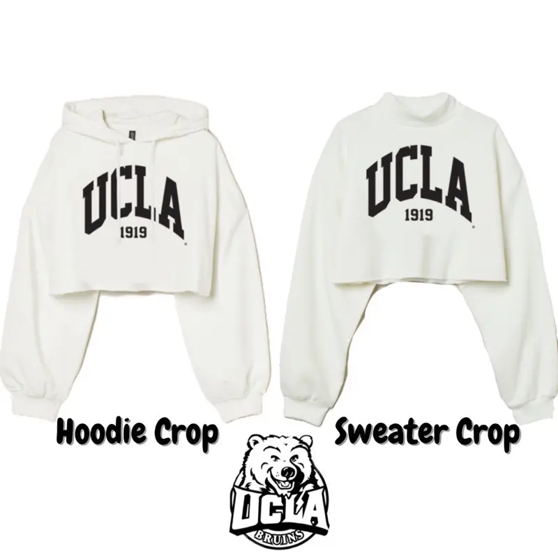 SWEATER CROP UCLA COUPLE JAKET CROP WANITA