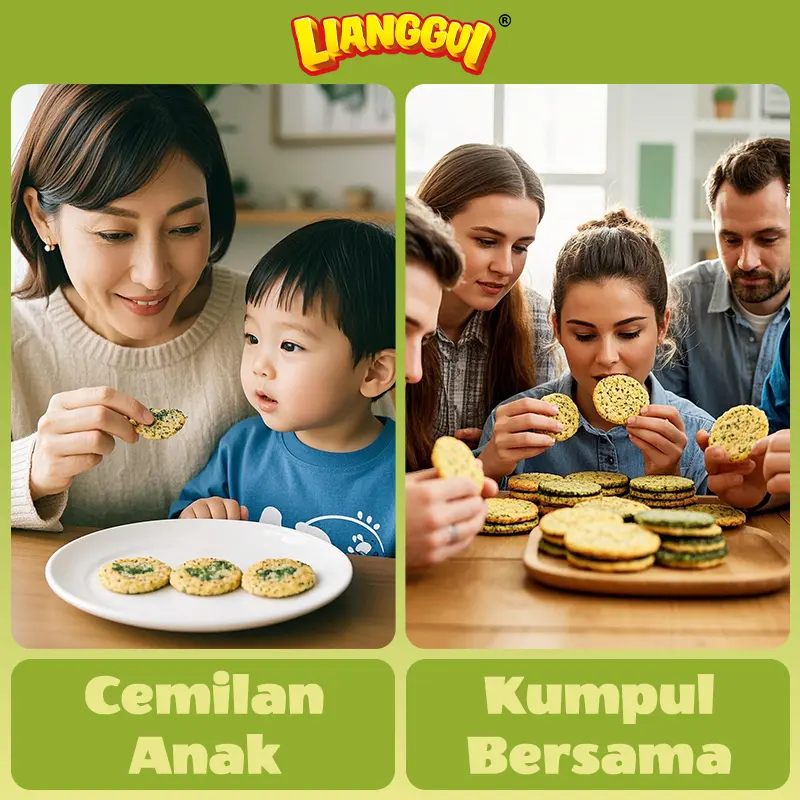 [HALAL] LIANGGUI Kerupuk Beras Nori Rasa Khas Taiwan -Kemasan Individual‌ Camilan Renyah untuk Sarapan Santai atau Pengganjal Lapar Cocok Dikonsumsi di Kantor Asrama Makan Malam dan Sebagai Snack Ringan. 5