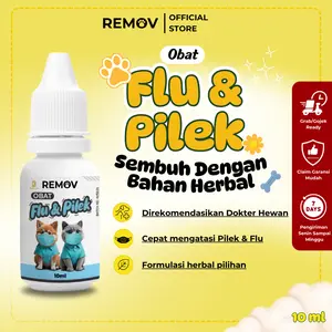 REMOV Obat Flu Dan Pilek Kucing Dan Anjing 10ml Efektif Mengatasi Flu Dan Pilek Pada Hewan Peliharaan Anda