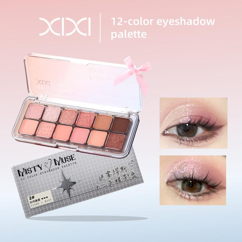 Bảng Phấn Mắt XIXI 12 Màu Mỹ Phẩm Không Thấm Nước Lâu Trôi Độ Bão Hòa Thấp Trang Điểm Màu Nude Tự Nhiên Phấn Mắt Màu Cam Và Nâu D820 Trang Điểm 