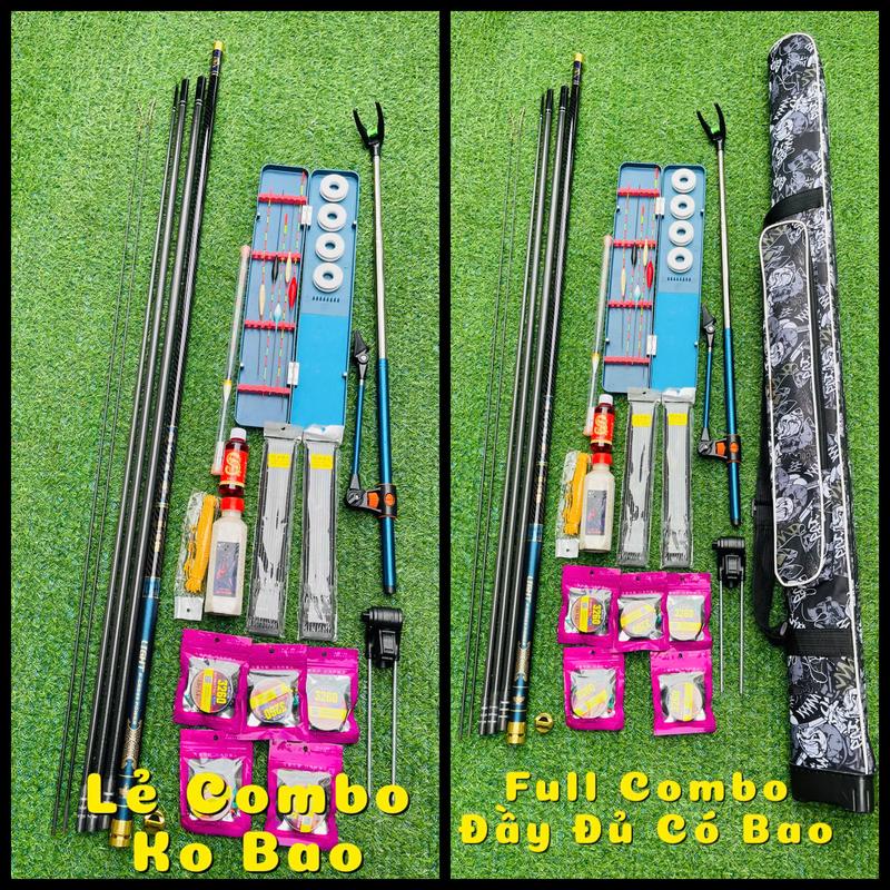   SALE  FULL combo đầy đủ chiến thần 8h đối trọng săn hàng chính hãng - 1 cần 5 trục 3260 2 vỉ thẻo 1 hộp phao 1 gác 1 bao 1 dây bảo hiểm 5mTẶNG TINH MÙI KÈM TƠ NHỆN Đi Câu Fishing Bắt Cá Câu Cá 