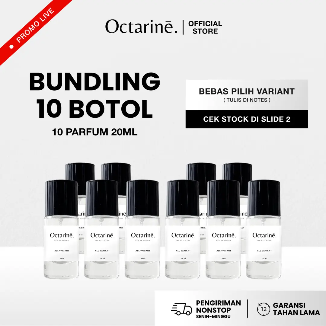 [ PROMO LIVE ] Bundling 10 Botol Parfum 20ml Bebas Pilih Variant - Octarine Perfume
