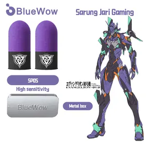 BlueWow Sarung Jari Gaming Kain Perak 3D Nilon Tahan Aus Kandungan Perak Sensitivitas Tinggi Sangat Tipis