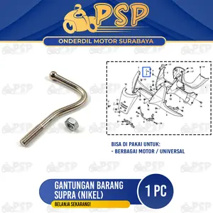 Gantungan Barang Supra (Nikel) - Besi Cantolan Centelan Kaitan Barang Universal Honda Yamaha